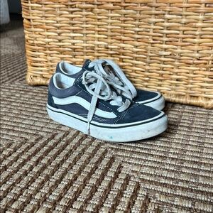 Vans Kids Classic Black and White Sneakers